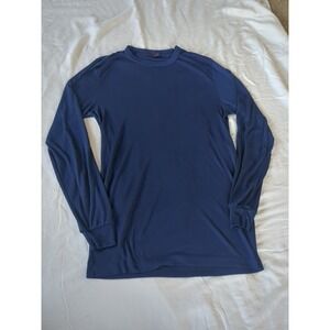 Vtg Patagonia Capilene Long Sleeve Base Layer USA Made Blue Men Crew Sz Large